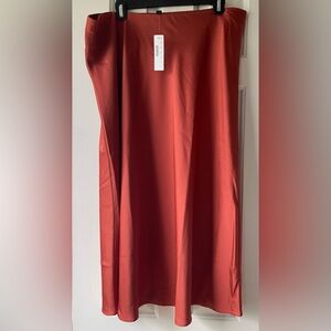 J. Crew Gweneth Slip Skirt XL NWT rust